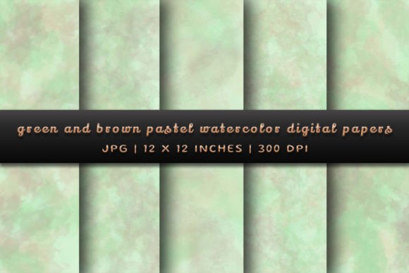 Download Green and Brown Pastel Digital Papers - Green Collection