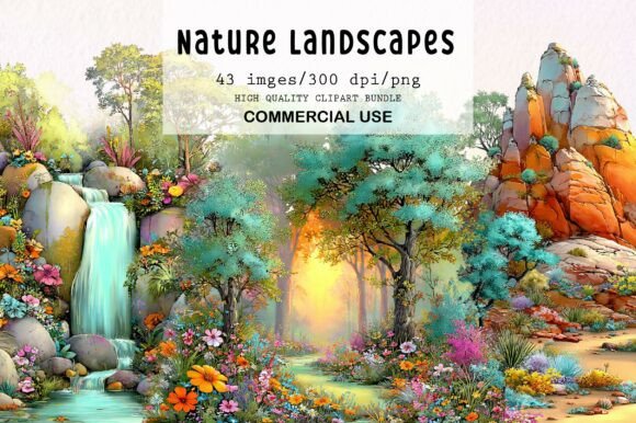 Download Watercolor Nature Landscapes PNG Clipart - Clipart Collection