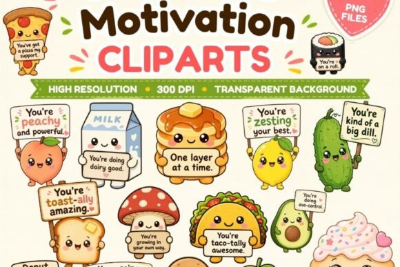 Download Cute Food Motivation Clipart | 19 PNG - Clipart Collection