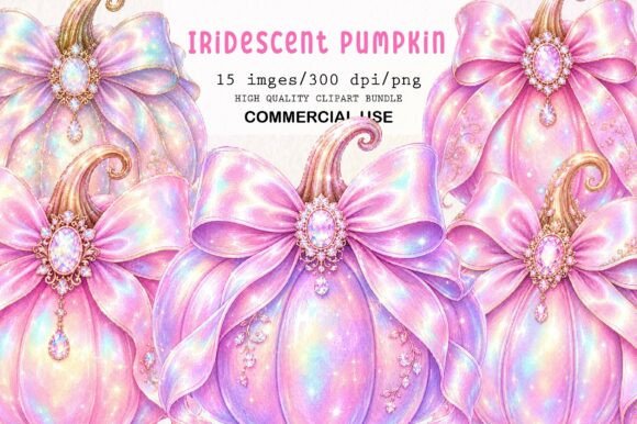 Download Pink Iridescent Pumpkins Clipart - Clipart Collection