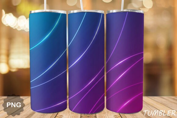Download Purple Blue Neon Curve Tumbler Wrap - Purple Collection