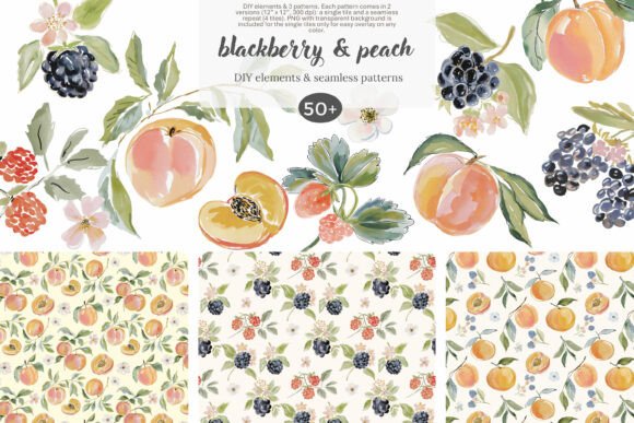 Download Watercolor Fruit Clipart Set &amp; Patterns - Clipart Collection
