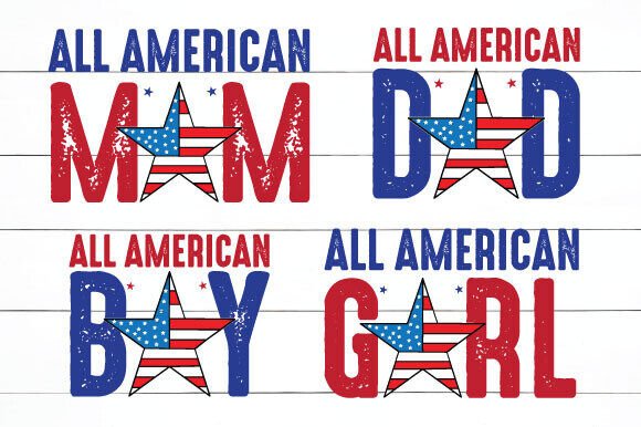 Download 4th of July Family Bundle, American Mom - July Collection