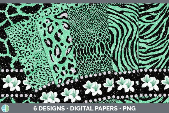 Download Green Animal Print Backgrounds | Flower - Green Collection