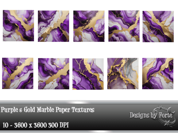 Download Purple &amp; Gold Marble Paper Textures - Purple Collection