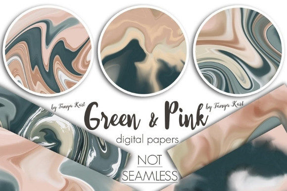 Download Green and Pink Digital Papers - Green Collection