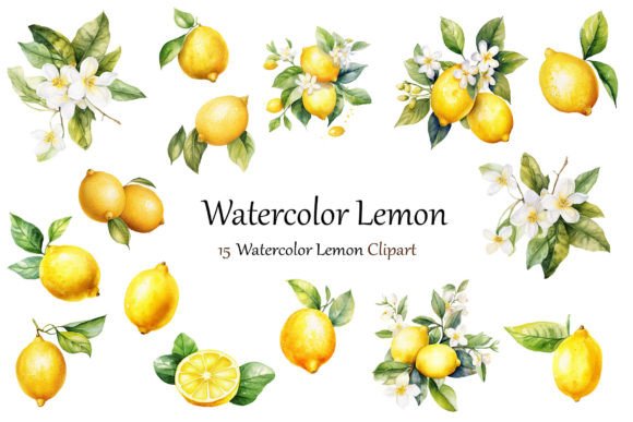 Download Watercolor Lemons Clipart - Clipart Collection