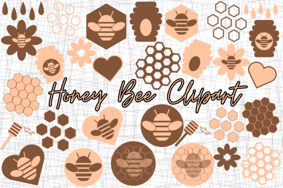 Download Light Orange and Brown Honey Bee Clipart - Clipart Collection