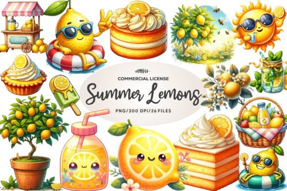 Download Summer Lemons Clipart - Clipart Collection