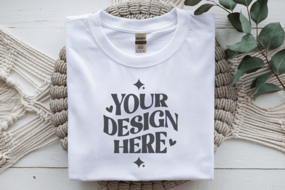 Download Gildan 5000 Flat Lay White Tshirt Mockup - Premium Resources