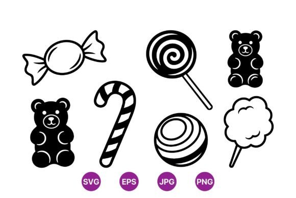 Download Cute Candy and Bear Clipart - Clipart Collection