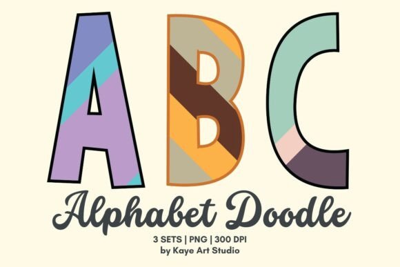 Download Diagonal Stripes Alphabet Clipart PNG - Clipart Collection