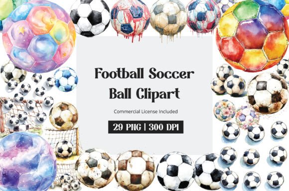 Download Football Soccer Ball Clipart - Clipart Collection