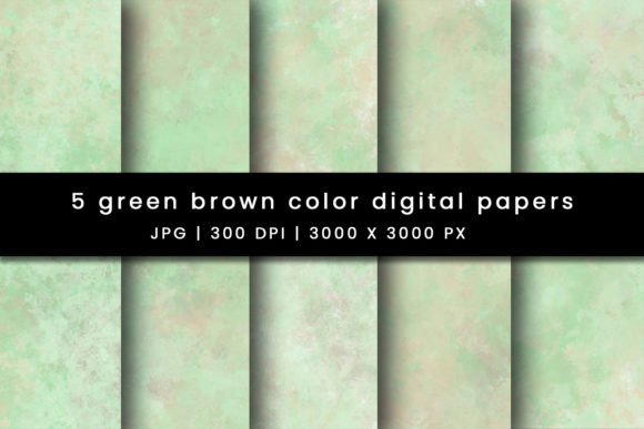Download Green Brown Pastel Digital Papers - Green Collection