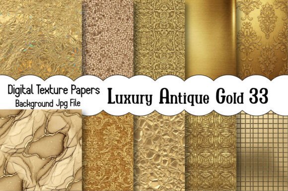 Download Luxury Antique Gold Digital Paper - Gold digital paper Collection