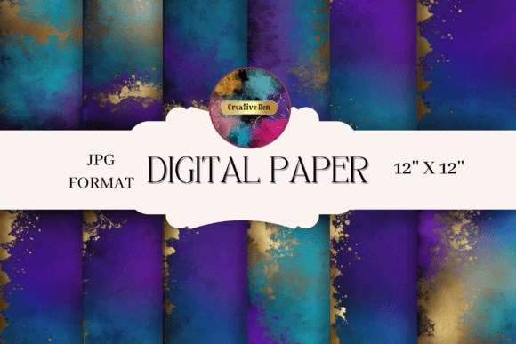 Download 12 Purple Blue and Gold Grunge - Purple Collection