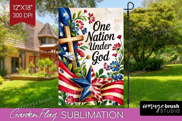 Download 4th of July Garden Flag Design - July Collection
