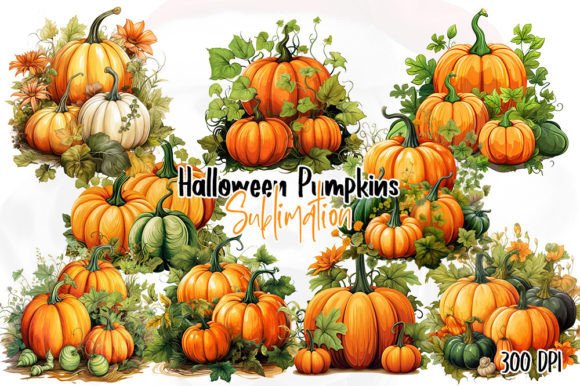 Download Pumpkins Halloween Watercolor Clipart - Clipart Collection