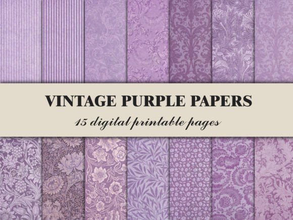 Download Purple Scrapbook Paper Vintage - Purple Collection