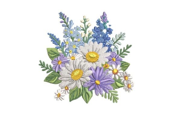 Download White Purple Blue Bouquet - Purple Collection