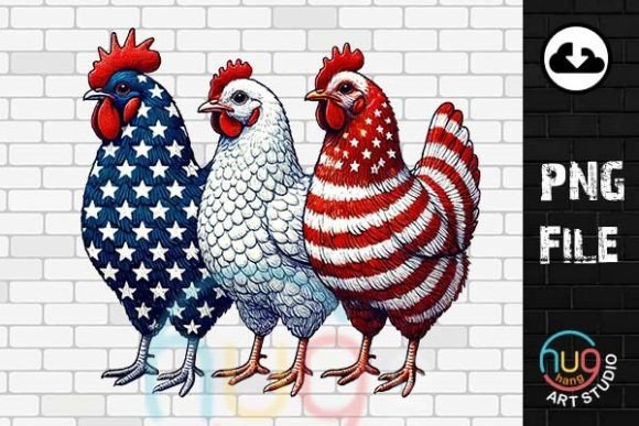 Download Patriotic USA Chicken PNG, 4th of July - Patriotic Collection