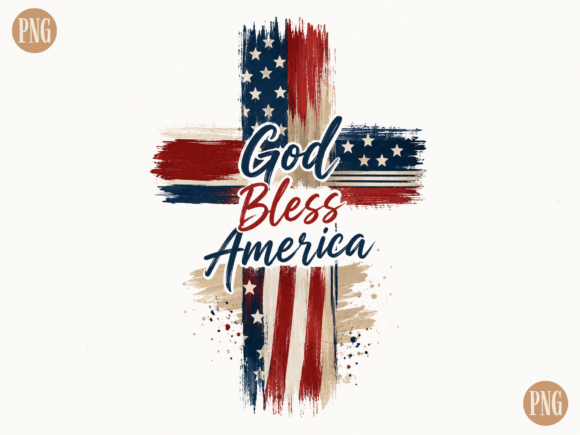 Download God Bless America Cross PNG | Patriotic - Patriotic Collection