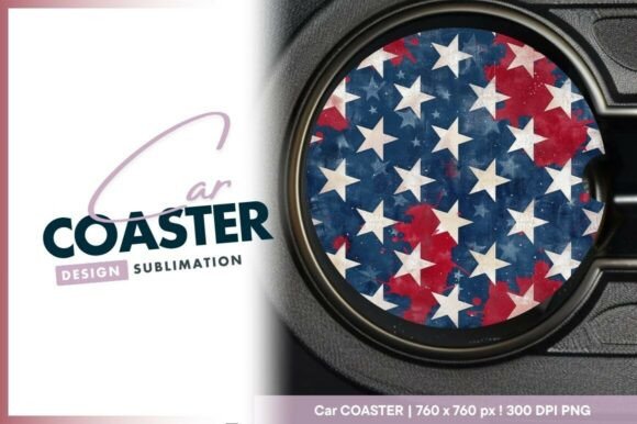 Download Patriotic Round Car Coaster Png Design - Patriotic Collection