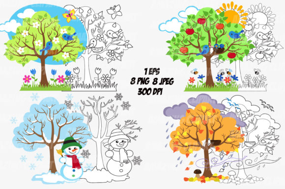 Download Four Seasons Trees Clipart Seasonal Tree - Clipart Collection