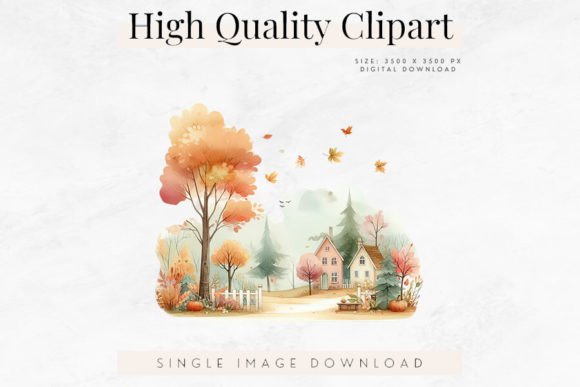 Download Fall Village Autumn Seasonal Clipart - Clipart Collection