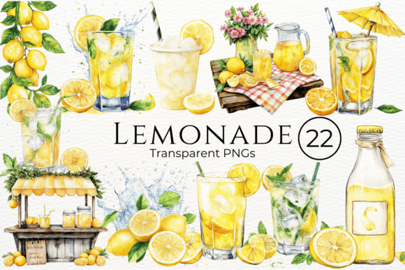 Download Lemonade Watercolor Clipart - Clipart Collection