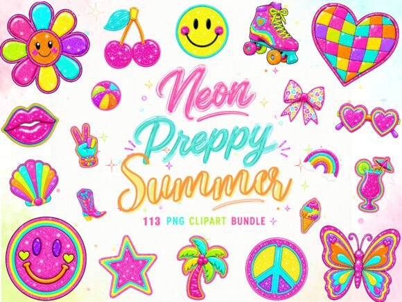 Download Neon Summer Png Bundle Summer Clipart - Clipart Collection