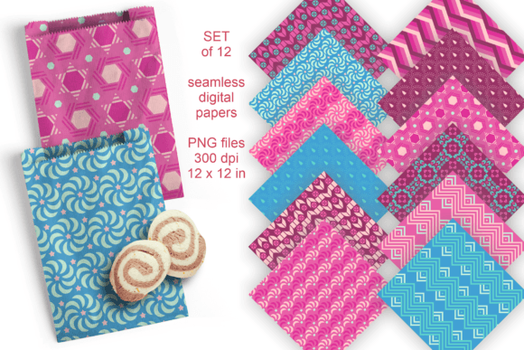 Download Assorted Pink Purple Blue Pattern Tiles - Purple Collection