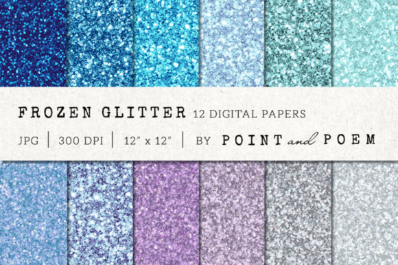 Download Frozen Purple Blue Glitter Digital Paper - Purple Collection