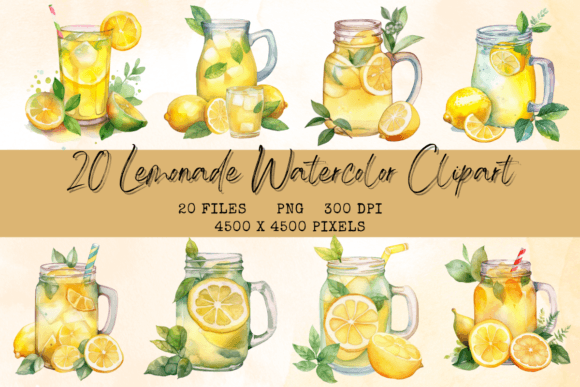 Download Lemonade Watercolor Clipart - Clipart Collection