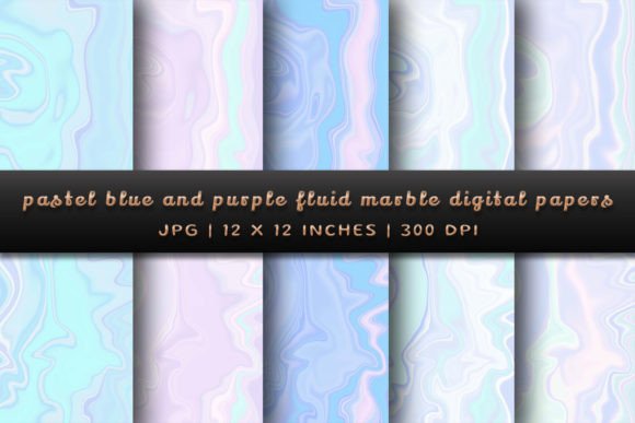 Download Pastel Blue and Purple Fluid Marble - Purple Collection