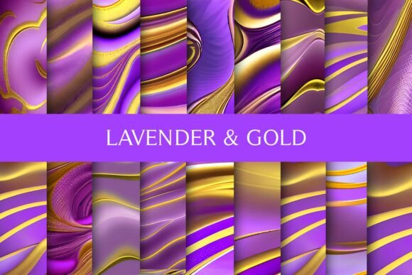 Download Lavender and Gold Digital Paper - Gold digital paper Collection